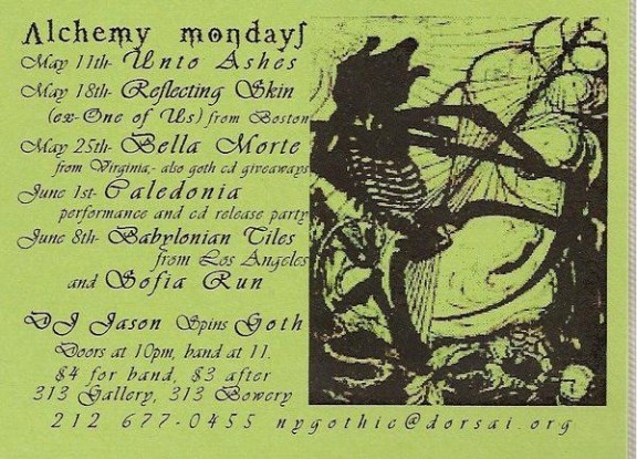 Alchemy / Unto Ashes / Reflecting Skin / Bella Morte / Caledonia / Babylonian Tiles / Sofia Run