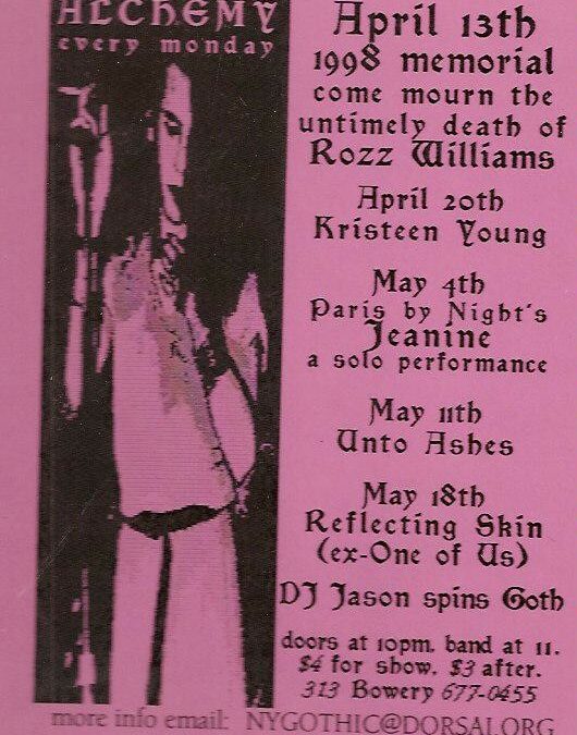 Alchemy / 1998 Rozz Williams Memorial