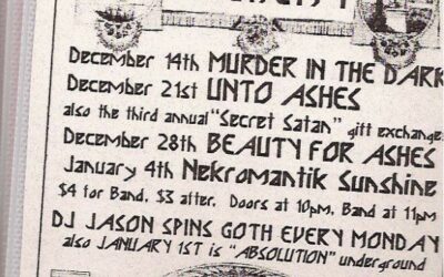 Alchemy / Murder in the Dark / Unto Ashes / Secret Satan… etc.