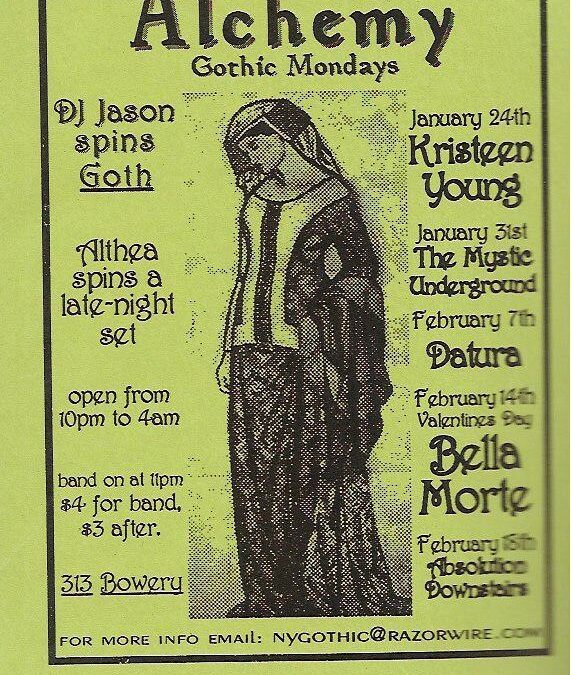 Alchemy / Kristeen Young / The Mystic Underground… etc.