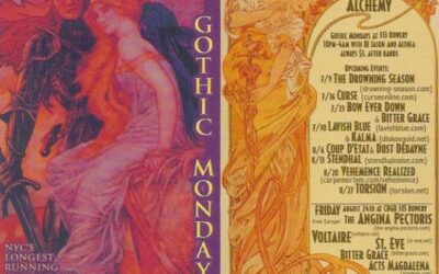 Alchemy / The Drowning Season / Curse / Bow Ever Down / Bitter Grace / Lavish Blue / Kalma / Coup D’etat / Dust Dedayne/ Stendhal / Vehemence Realised / Torsion / The Angina Pectoris / Voltaire / St. Eve / Acts Magdalena / Violent Fix