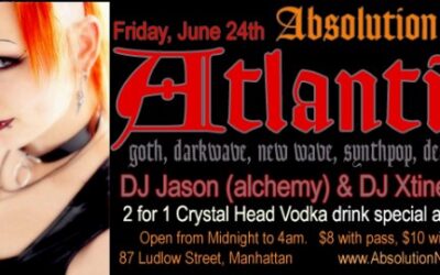 Absolution presents: Atlantis on Friday, June 24th