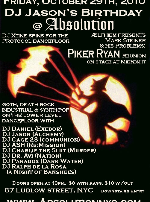 Absolution / DJ Jason’s Birthday Party